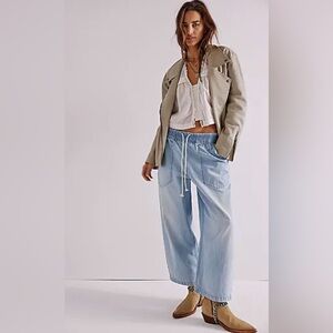 Free People Easy Peasy Pull-On Jeans in Piece Of Cake Size XS We The Free
